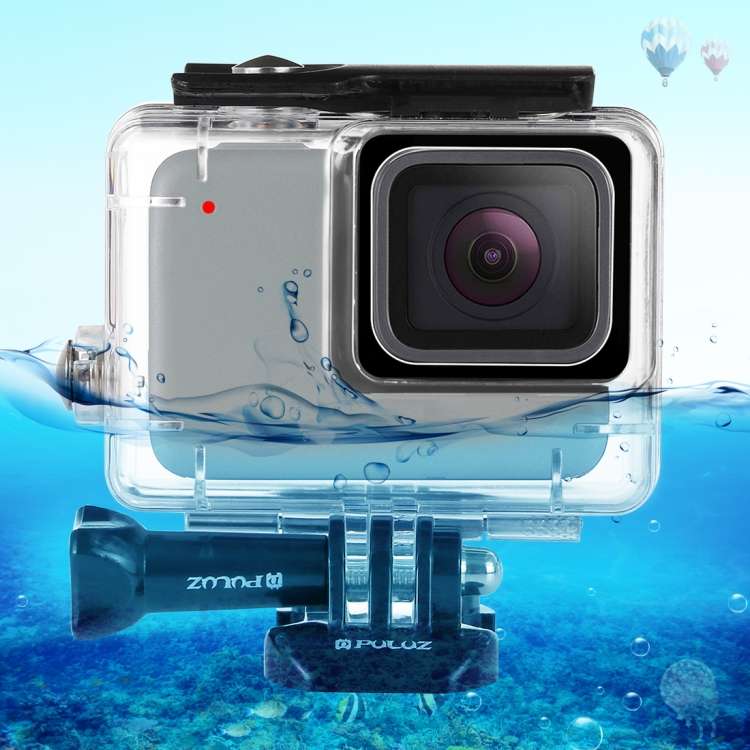 PULUZ 45m Underwater Waterproof Housing Diving Case for GoPro HERO7 Silver / HER ... (Transparent)