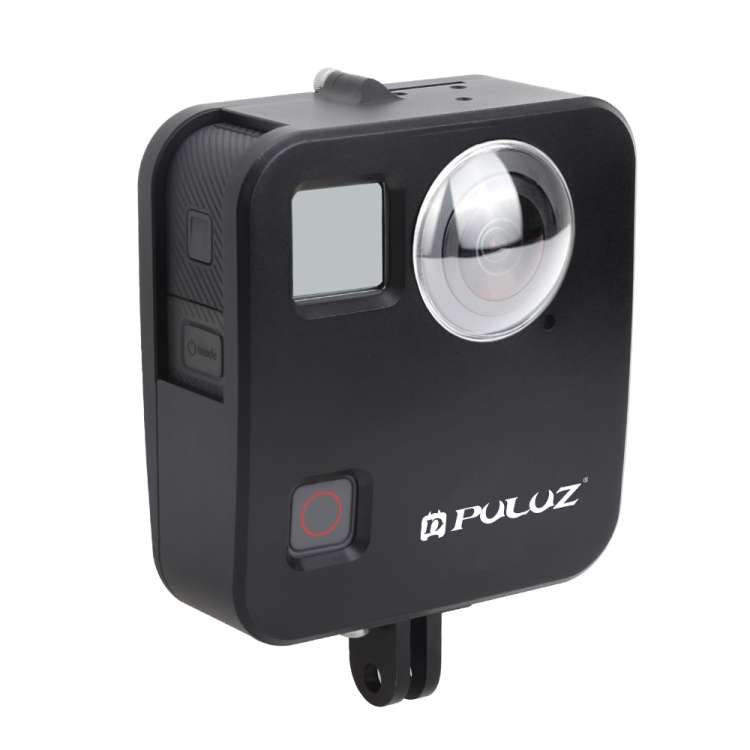 PULUZ for GoPro Fusion Housing Shell CNC Aluminum Alloy Protective Cage with Basic Mou ... (Black)
