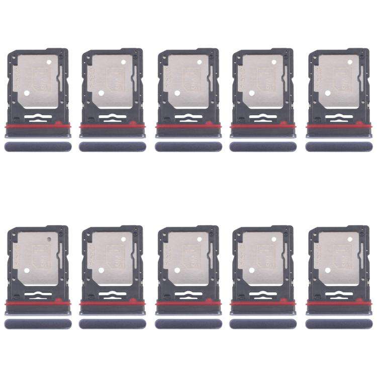 For Motorola Edge 60 Fusion 10pcs Original SIM Card Tray + SIM Card Tray / Micro SD Car ... (Blue)