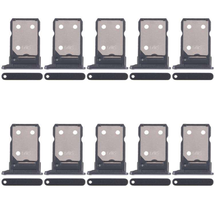 For OPPO Reno8 5G CPH2359 10pcs Original SIM Card Tray + SIM Card Tray (Black)