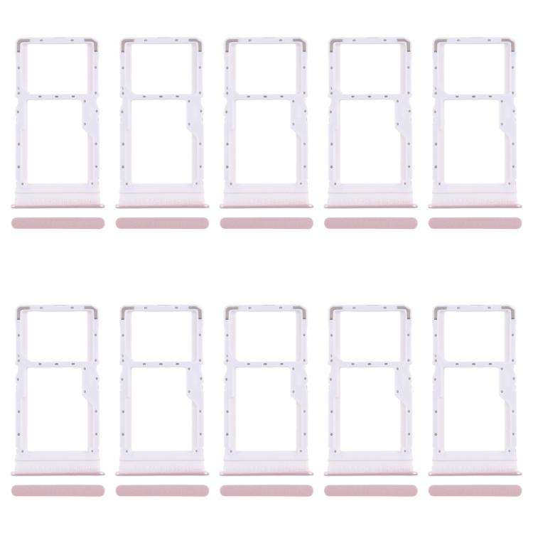 For Xiaomi Redmi 13 5G 10pcs SIM Card Tray + SIM Card Tray / Micro SD Card Tray (Pink)