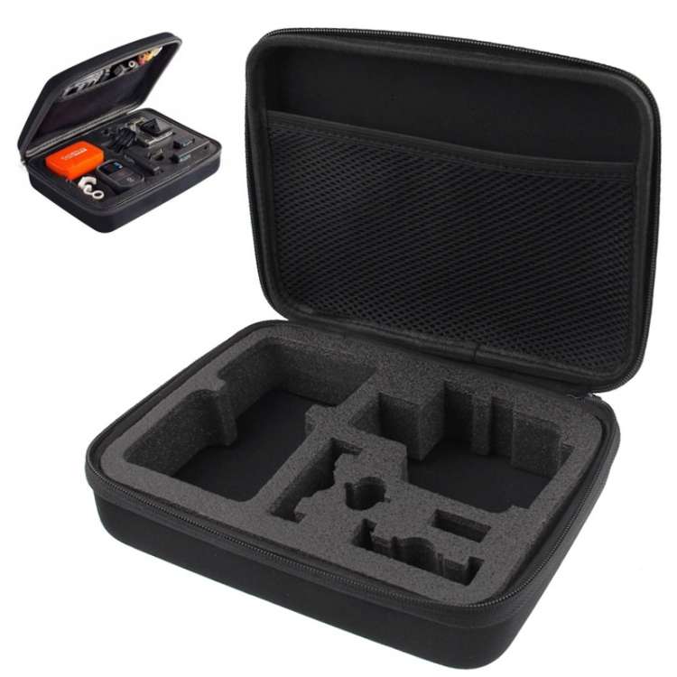 Shockproof Waterproof EVA Portable Case for GoPro, Insta360, DJI and Other Action Came ... (Black)