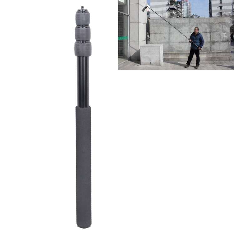 Aluminum Alloy Handheld Boom Pole Holder for SLR Camera / LED Light Microphone, Max Le ... (Black)