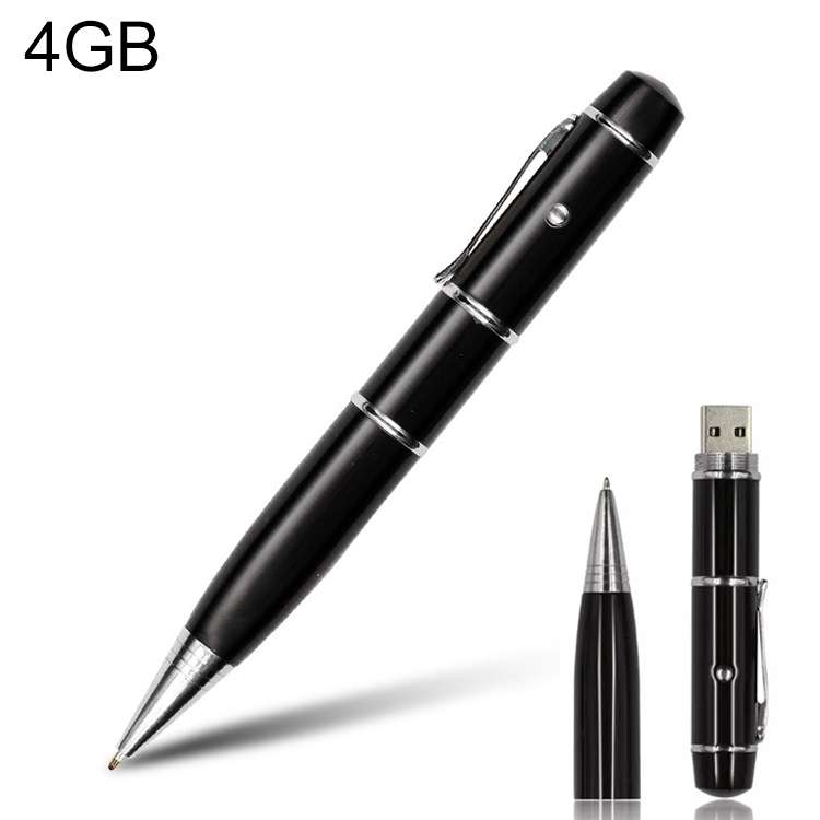 3 in 1 Laser Pen Style USB Flash Disk, 4GB (Black)(Black)