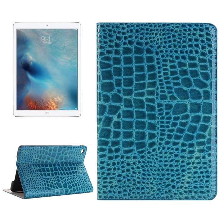 Crocodile Texture Horizontal Flip Leather Case with Holder & Card Slots & Wallet f ... (Dark Blue)