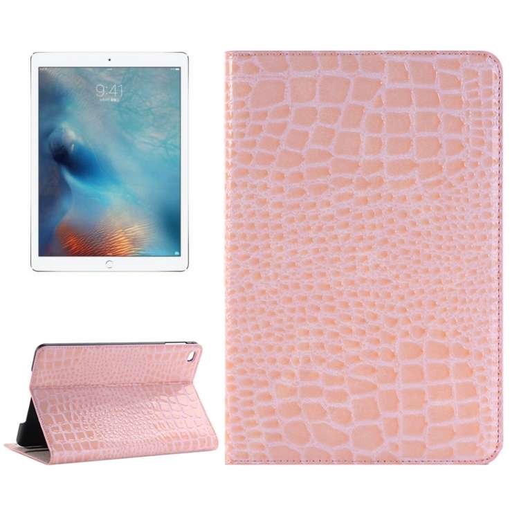 Crocodile Texture Horizontal Flip Leather Case with Holder & Card Slots & Wallet for iP ... (Pink)