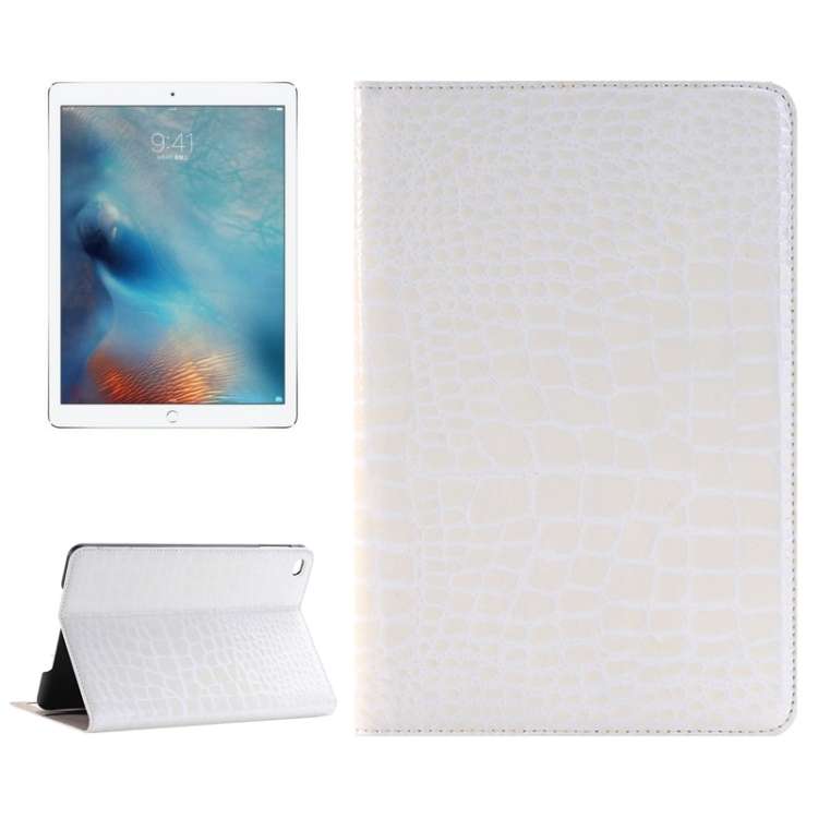 Crocodile Texture Horizontal Flip Leather Case with Holder & Card Slots & Wallet for i ... (White)