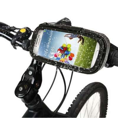 Bike Mount & Waterproof / Sand-proof / Snow-proof / Dirt-proof Tough Touch Case for 5. ... (Black)
