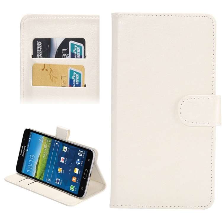 5.5-6.3 Inch Universal Crazy Horse Texture 360 Degree Rotating Carry Case with Holder ... (White)