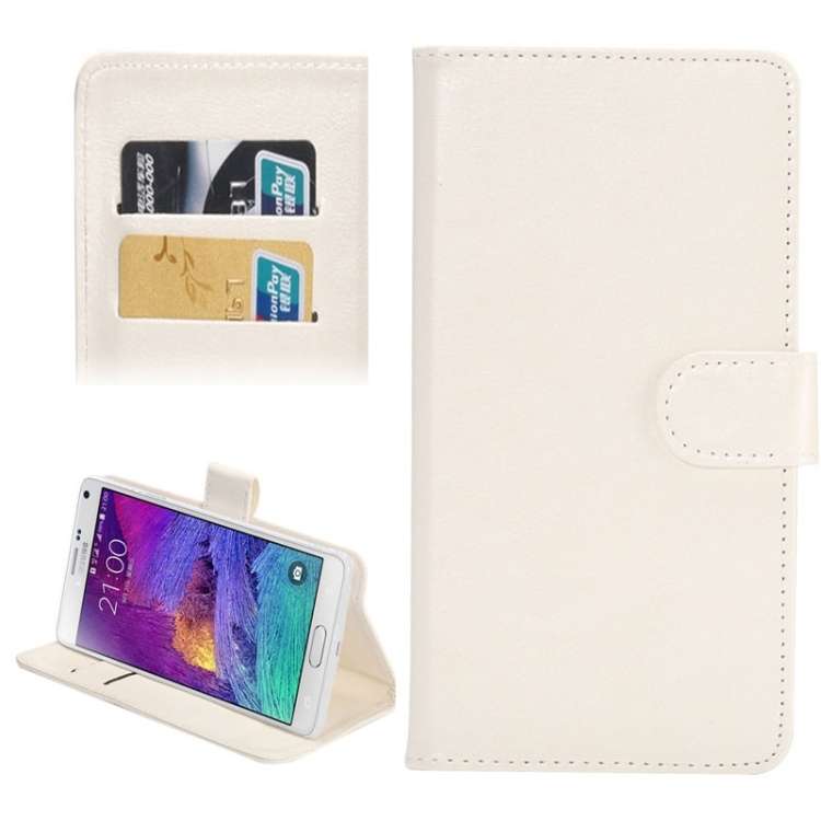 5.3-5.5 Inch Universal Crazy Horse Texture 360 Degree Rotating Carry Case with Holder ... (White)