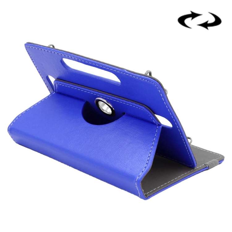 ENKAY 9 inch Tablets Leather Case Crazy Horse Texture 360 Degrees Rotation Protect ... (Dark Blue)