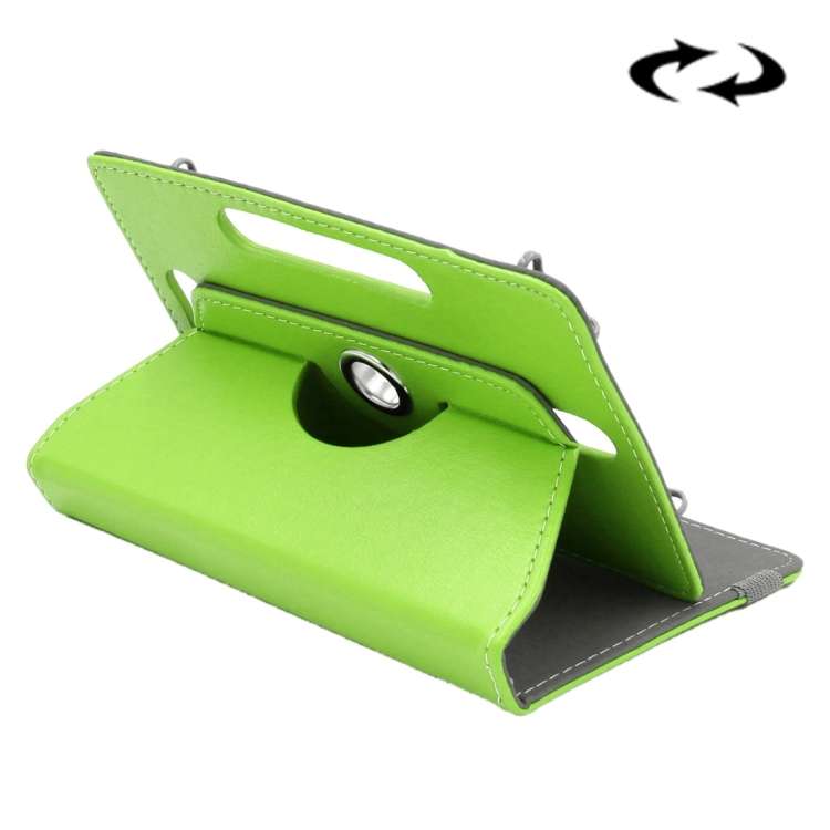 ENKAY 9 inch Tablets Leather Case Crazy Horse Texture 360 Degrees Rotation Protective ... (Green)