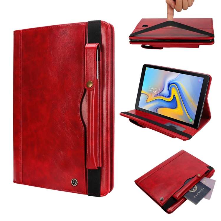Horizontal Flip Leather Case for Galaxy Tab A T590 10.5 inch, with Double Card Slots & P ... (Red)