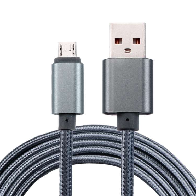 2m Woven Style Metal Head 84 Cores Micro USB to USB 2.0 Data / Charger Cable