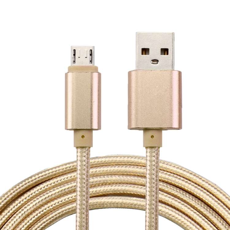 2m Woven Style Metal Head 84 Cores Micro USB to USB 2.0 Data / Charger Cable