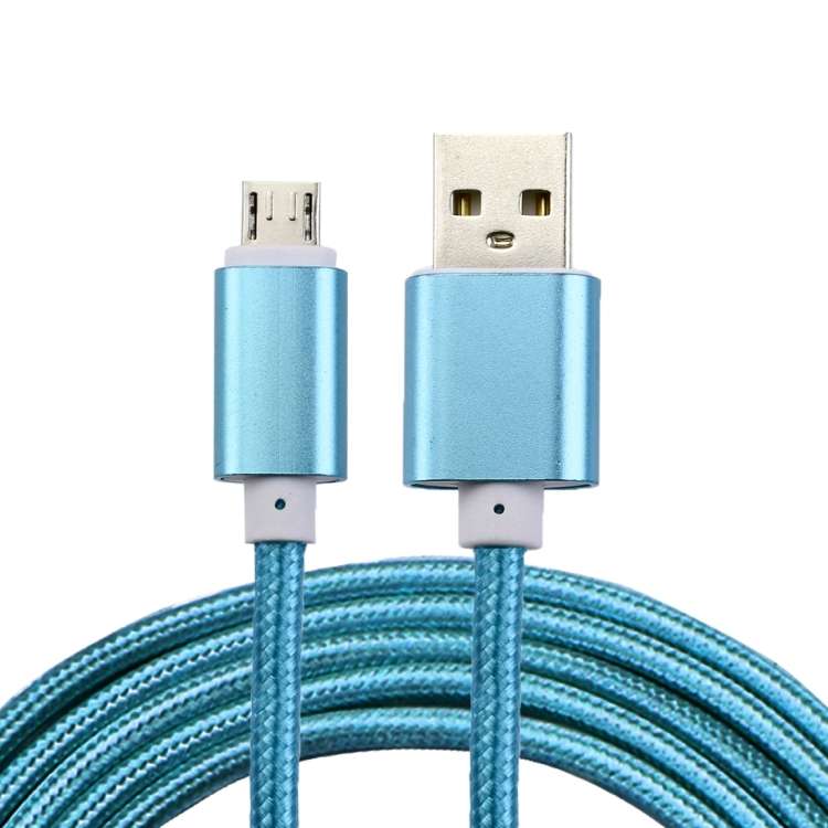 2m Woven Style Metal Head 84 Cores Micro USB to USB 2.0 Data / Charger Cable
