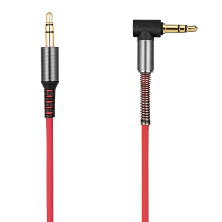 hoco UPA02 AUX Spring Audio Cable without Microphone, Cable Length: 1m(Red)