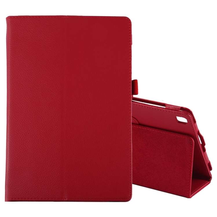 Litchi Texture Horizontal Flip Leather Case for Galaxy Tab S5e 10.5 T720 / T725, with Holder(Red)