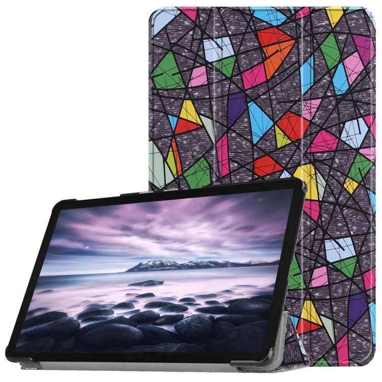 Church Window Pattern Horizontal Flip PU Leather Case for Galaxy Tab A 10.5 / T595 & T590, with Th