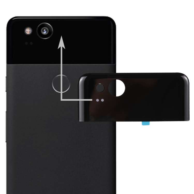 Google Pixel 2 Back Cover Top Glass Lens Cover(Black)