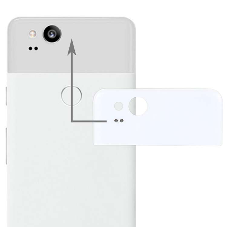 Google Pixel 2 Back Cover Top Glass Lens Cover(White)