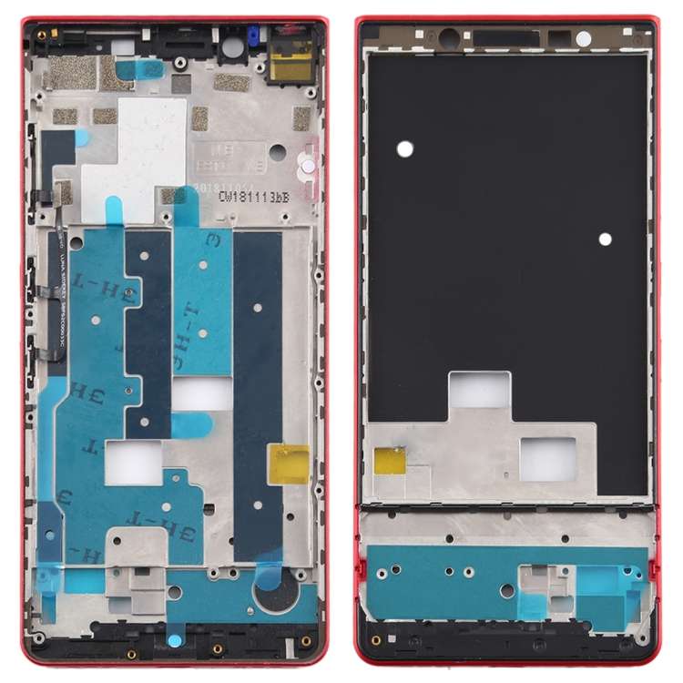 Middle Frame Bezel Plate with Side Keys for BlackBerry KEY2 LE / KEY2 Lite(Red)