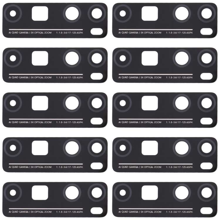 For Huawei Nova 7 Pro 5G 10pcs Back Camera Lens (Black)