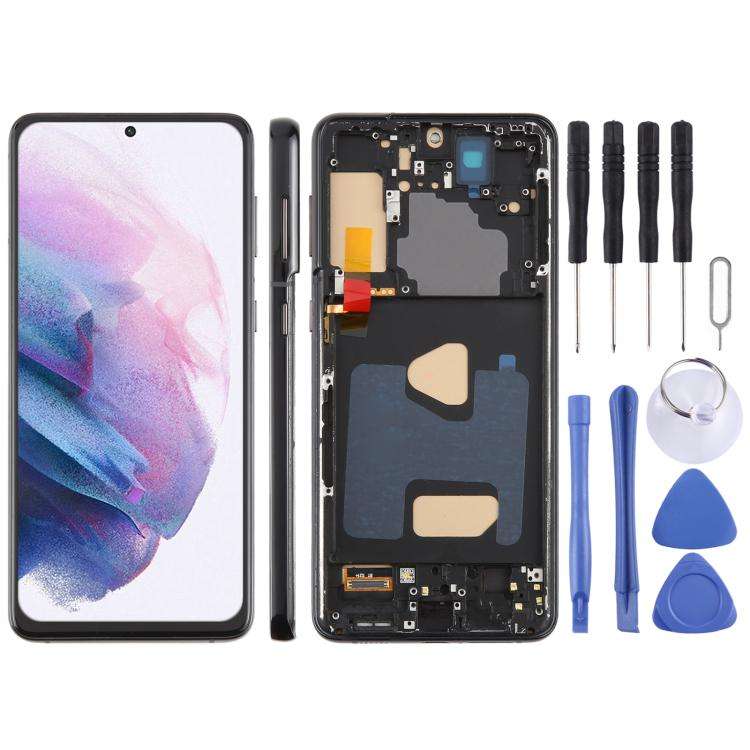 For Samsung Galaxy S21+ SM-G996B 6.58 inch TFT LCD Screen Digitizer Full Assembly with ... (Black)