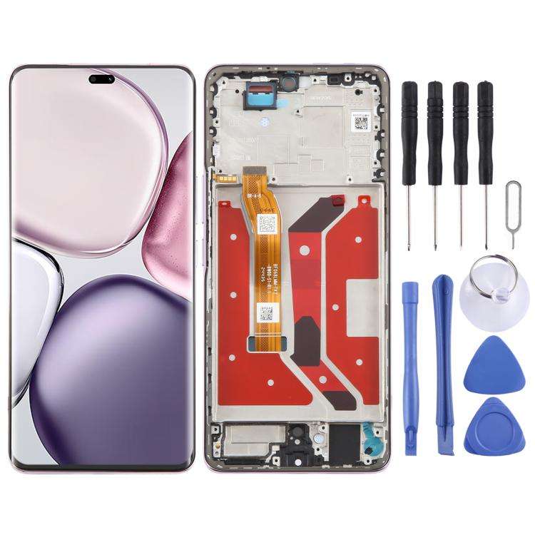 For Honor Magic7 Lite Original LCD Screen Digitizer Full Assembly with Frame (Purple)