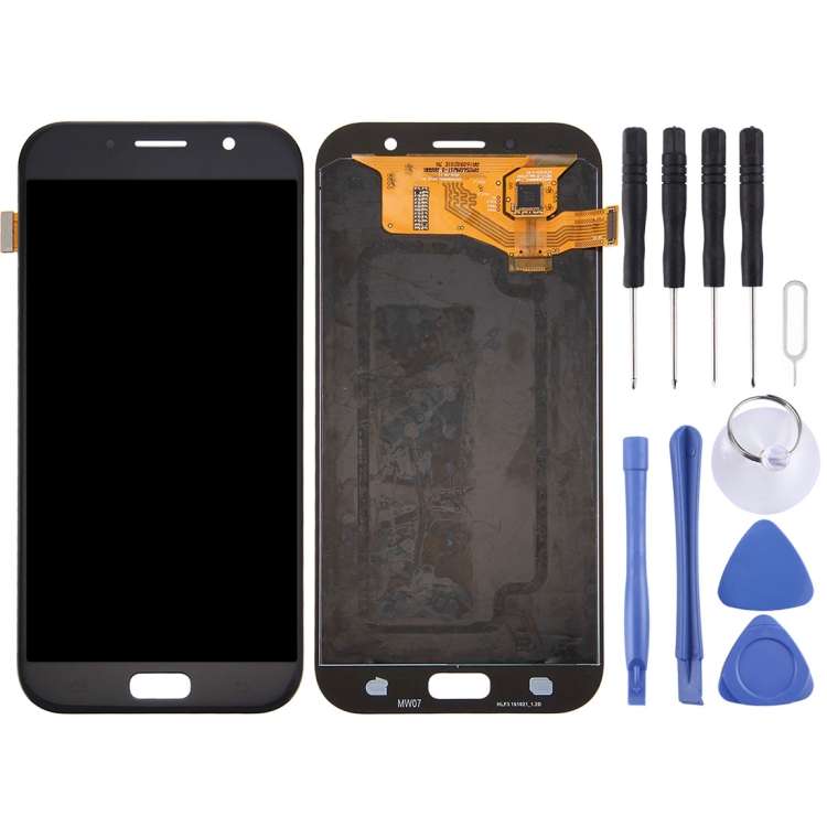 Original Super AMOLED LCD Screen for Galaxy A7 (2017), A720F, A720F/DS with Digitizer ... (Black)
