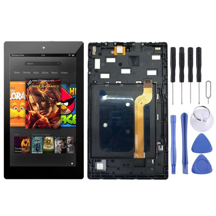 OEM LCD Screen for Amazon Kindle Fire HD 7 2019 9th M8S26G Digitizer Full Assembly with FrameBl