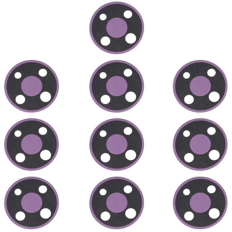 10 PCS Back Camera Lens for Nokia 3.4 TA-1288 TA-1285 TA-1283(Purple)