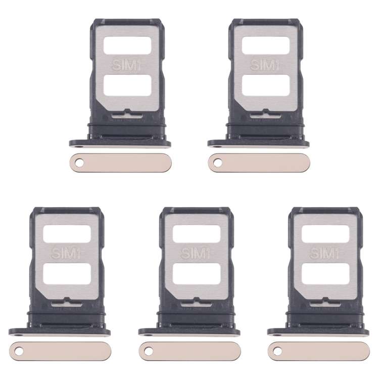 For Infinix Zero 30 5G 5pcs SIM Card Tray + SIM Card Tray (Gold)