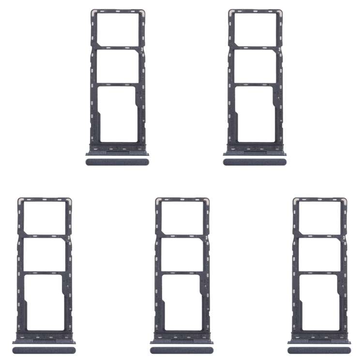 For Infinix Smart 8 Pro X6525 5pcs SIM Card Tray + SIM Card Tray + Micro SD Card Tray (Black)