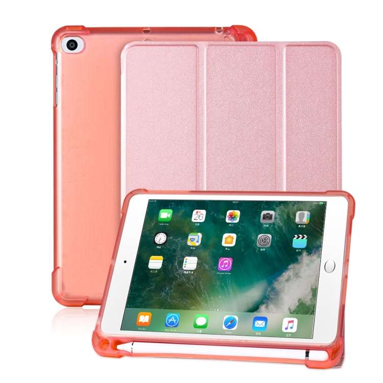 For iPad mini 5 / mini 4 / mini 3 / mini 2 / mini 3-folding Litchi Texture Horizon ... (Rose Gold)