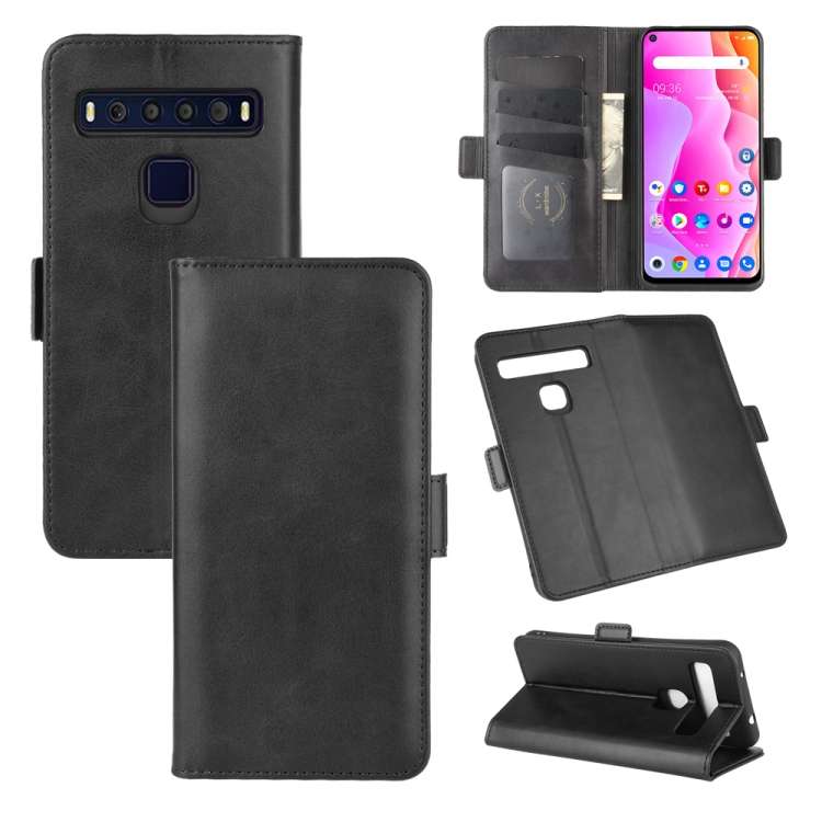 For TCL 10L Dual-side Magnetic Buckle Horizontal Flip Leather Case with Holder & Card ... (Black)