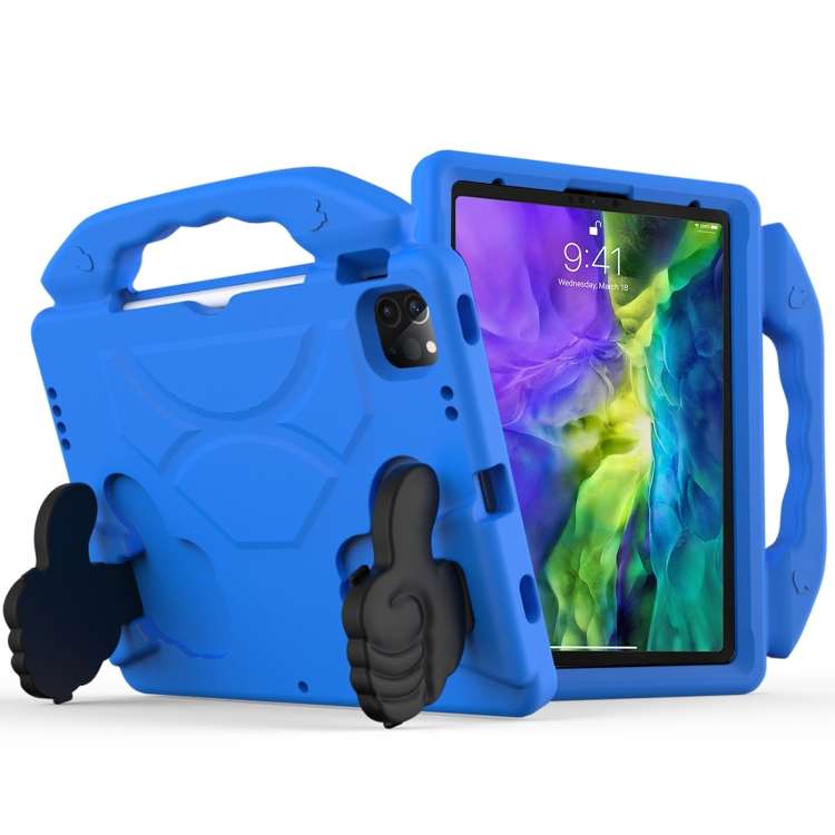 For iPad Pro 11 2020 EVA Shockproof Tablet Case with Thumb Bracket(Blue)