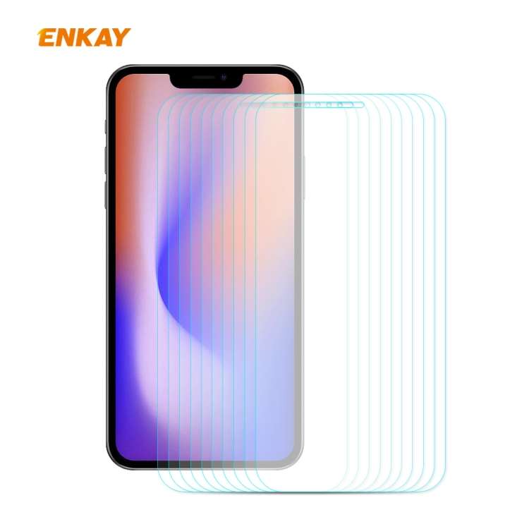 For iPhone 12 Pro Max 10pcs ENKAY Hat-Prince 0.26mm 9H 2.5D Curved Edge Explosion-proof Tempered G
