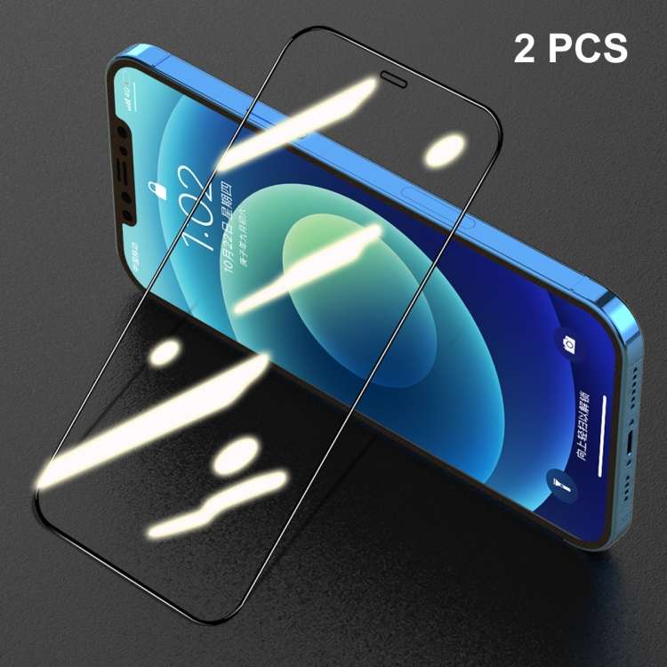 For iPhone 12 / 12 Pro 2pcs ENKAY Hat-Prince Full Glue 0.26mm 9H 2.5D Tempered Glass Full Coverage