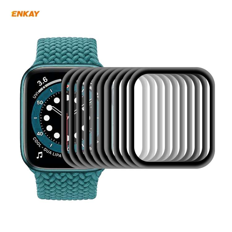 For Apple Watch 6/5/4/SE 40mm 10 PCS ENKAY Hat-Prince 3D Full Screen Soft PC Edge + PMMA HD Screen