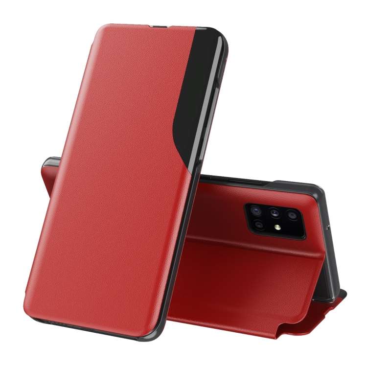 For Samsung Galaxy S21 Ultra 5G Attraction Flip Holder Leather Phone Case(Red)