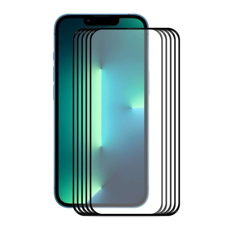 For iPhone 13 Pro Max 5pcs ENKAY Hat-Prince Full Glue 0.26mm 9H 2.5D Tempered Glass Screen Protect