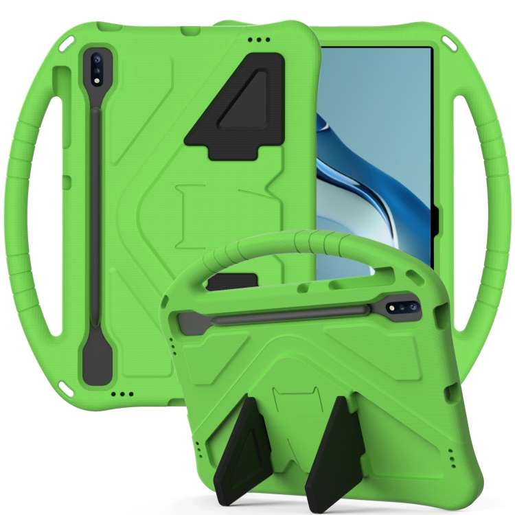 For Huawei MatePad Pro 12.6 2021 EVA Flat Anti Falling Protective Case Shell with Holder(Green)