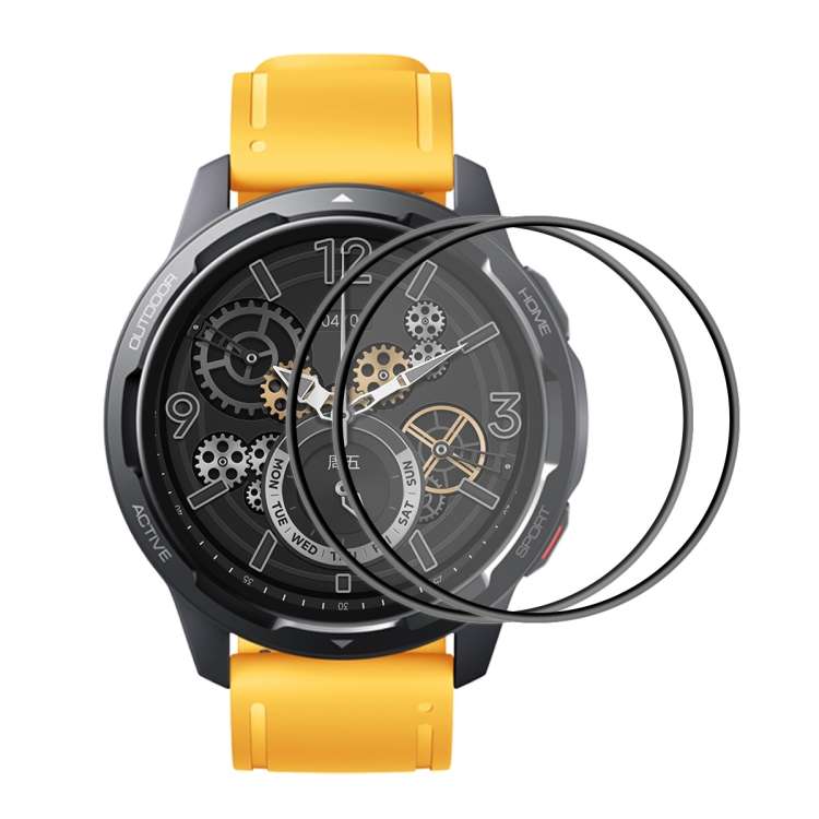 2 PCS For Xiaomi Watch Color 2 ENKAY Hat-Prince 3D Full Coverage Soft PC Edge + PMMA HD Screen Pro
