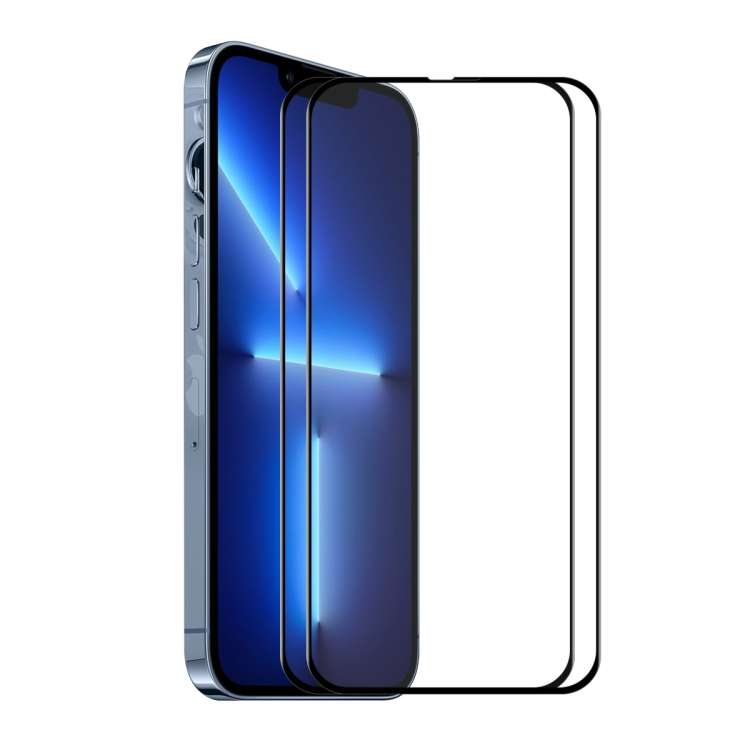For iPhone 13 / 13 Pro 2pcs ENKAY Hat-Prince Full Glue Tempered Glass 6D Full Coverage Anti-scratc