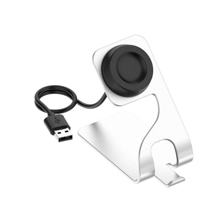 For Huawei Watch GT2 Pro Rotatable Magnetic Metal Charging Base(Silver)