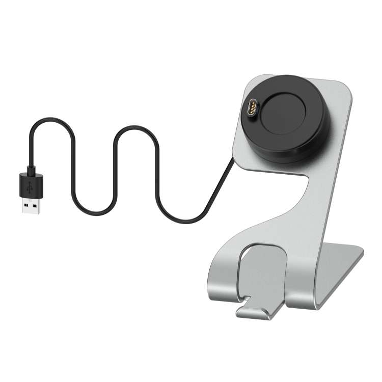 For Garmin Fenix 7 Smart Watch Metal Charger Stand(Gray)