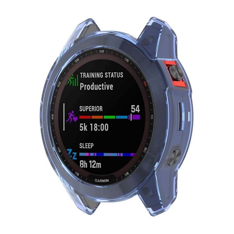 For Garmin Fenix 7 Shockproof TPU Soft Protective Case(Blue)