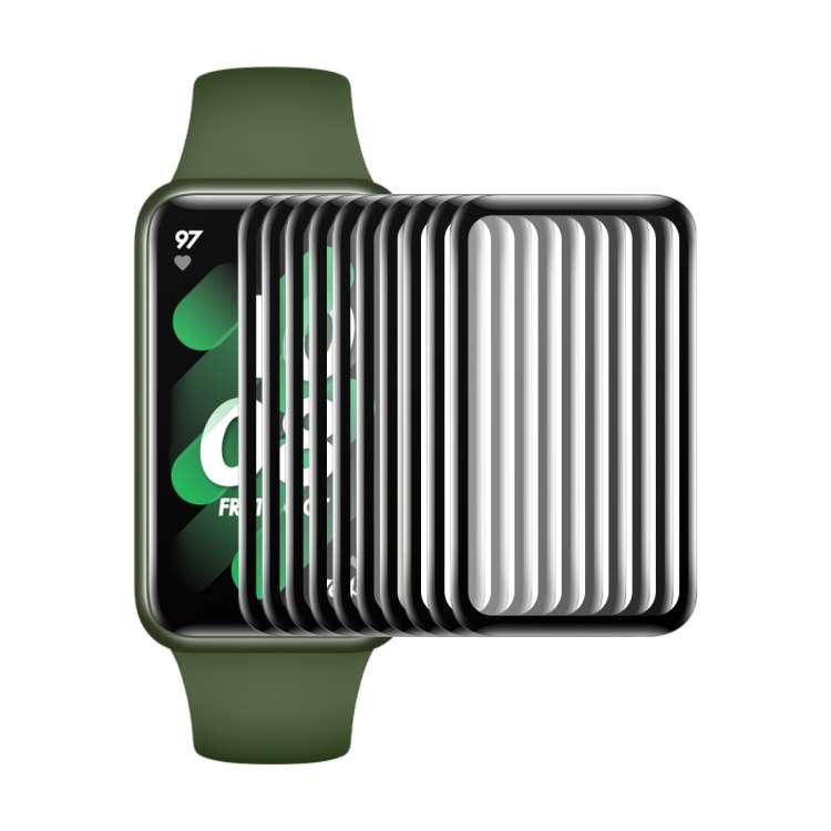 10 PCS For Huawei Band 7/6 / Honor Band 6 ENKAY 3D Full Coverage Soft PC Edge + PMMA HD Screen Wat
