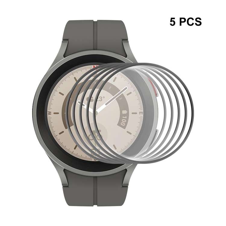 5 PCS For Samsung Galaxy Watch5 Pro 45mm ENKAY 3D Full Coverage HD Screen Protector Film